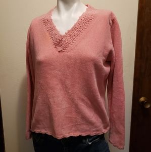 Soft pink Carolyn Taylor V-neck Sweater
